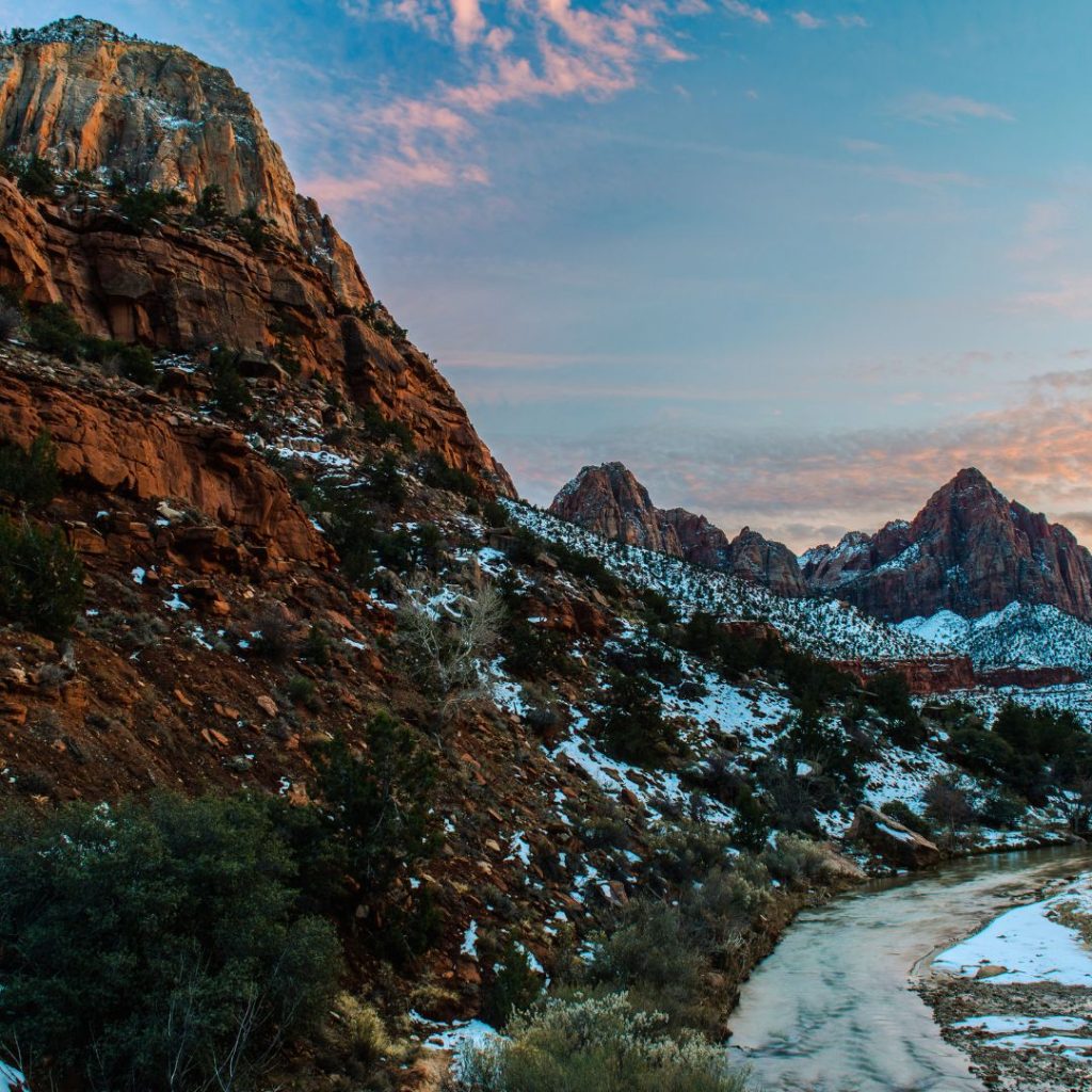 winter zion